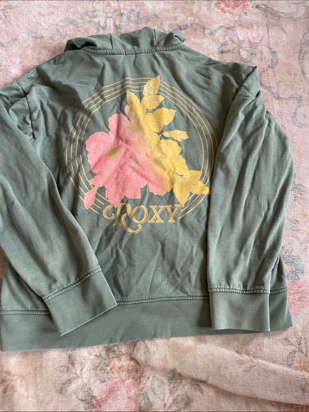 Roxy medium olive zip up hoodie
